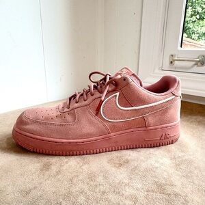 Nike Air Force 1 ‘07 LV8 Suede Red Stardust Sneakers AA1117-601 11 Dark Pink